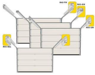 Ryterna R40 - ворота з пружинами розтягування (низька притолока)